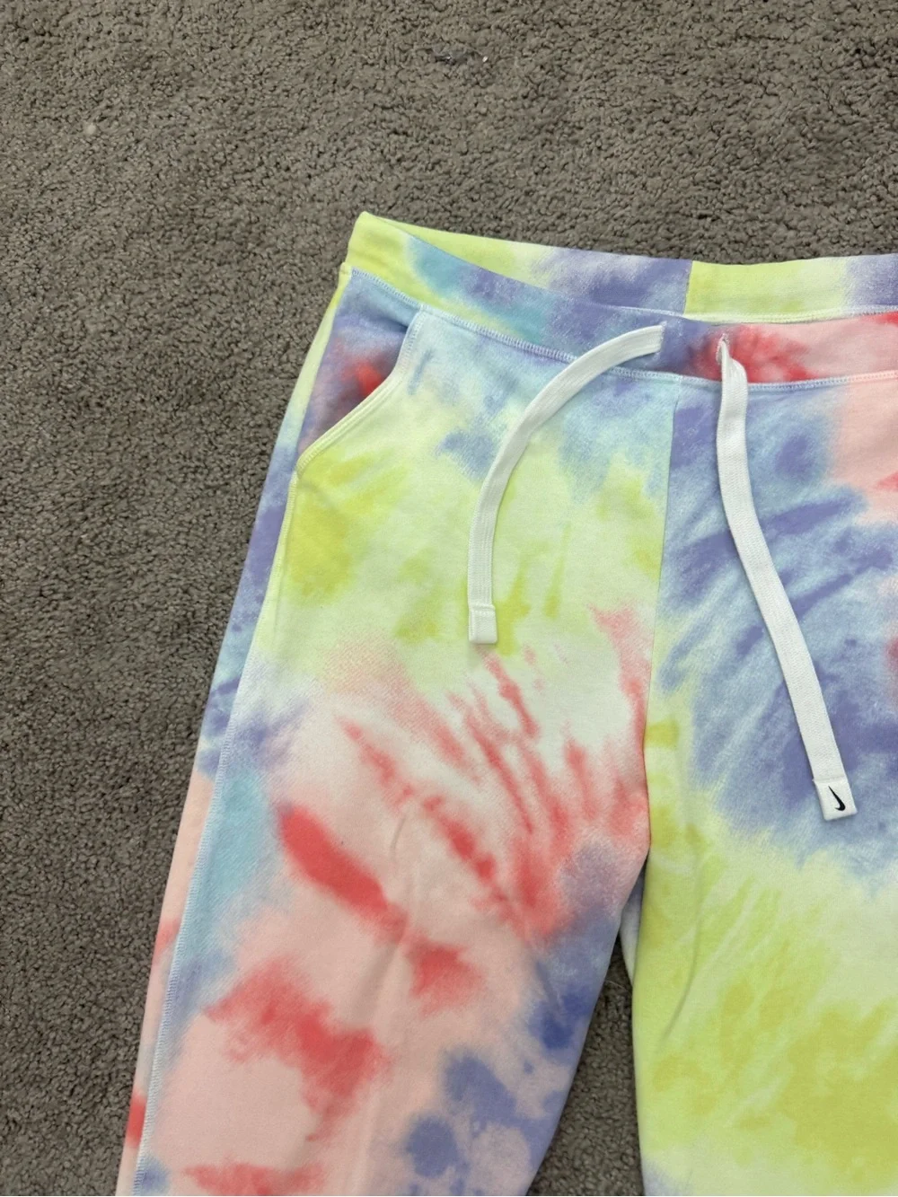 Womens Nike Sz S Tie-Dye Joggers - Pink, Blue, Yellow, Purple